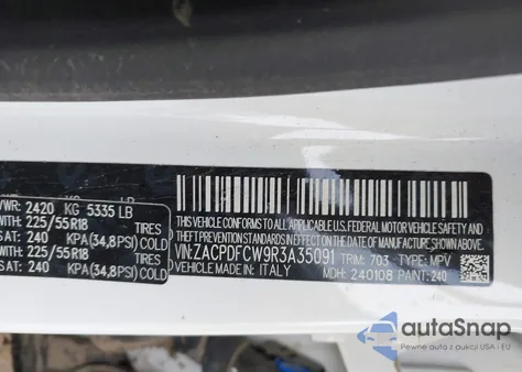 2024 Dodge Hornet R/T Eawd z USA, uszkodzony, nr VIN ZACPDFCW9R3A35091